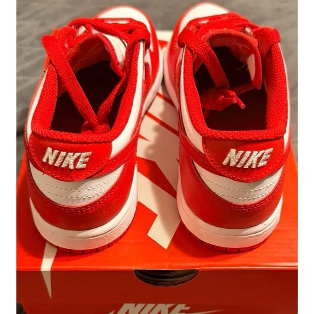 NIKE DUNK LOW WHITE/UNIVERSITY RED